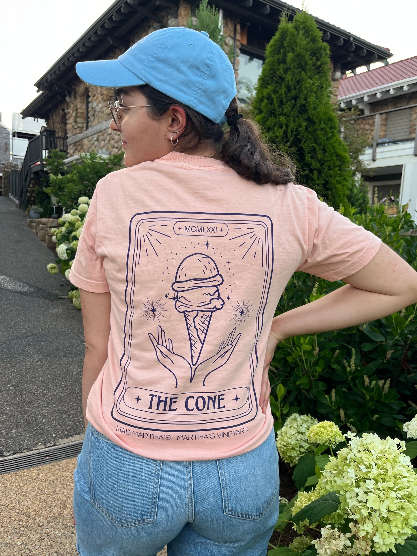 Tarot Card Tee - Pale Salmon