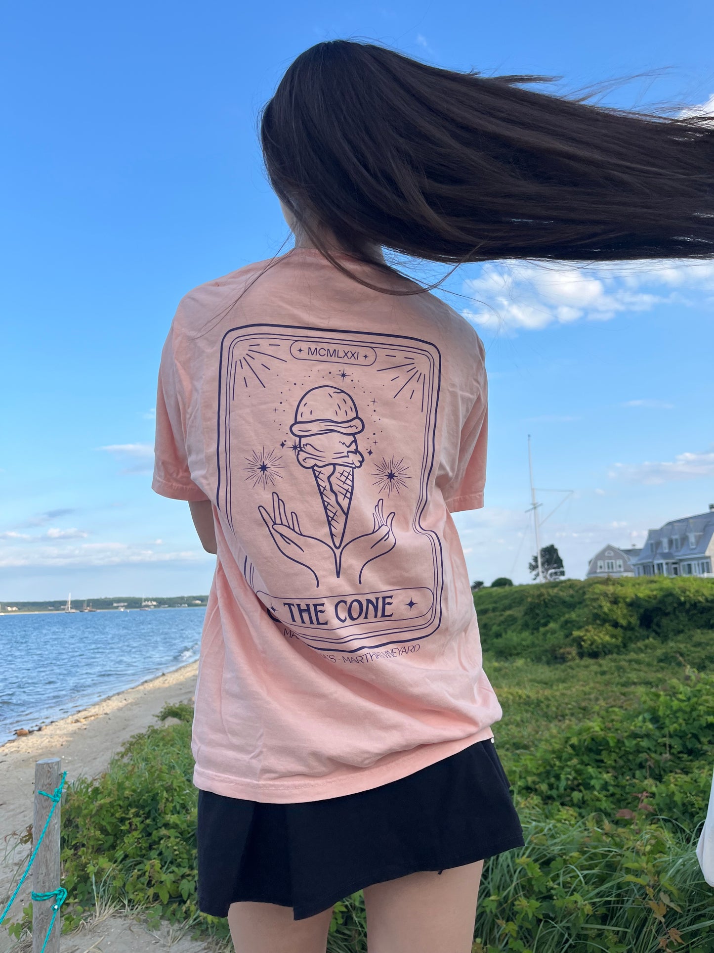 Tarot Card Tee - Pale Salmon