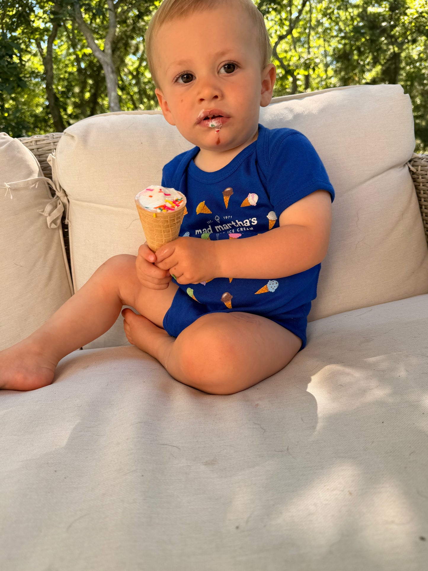 Ice Cream Cones Baby Onesie