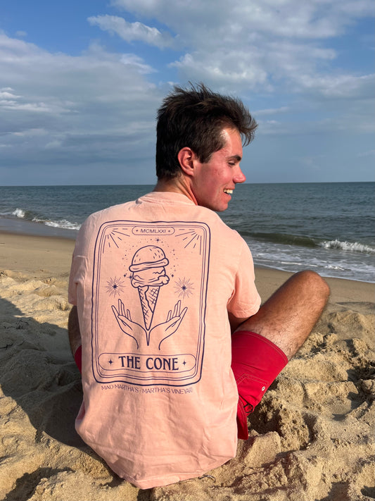 Tarot Card Tee - Pale Salmon